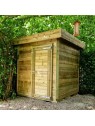 abri de jardin en bois toit plat